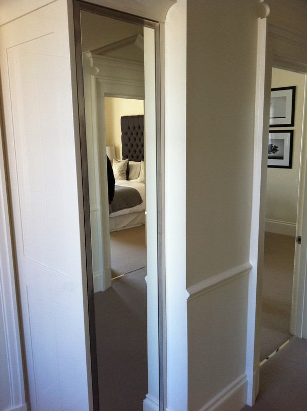 Full-length wardrobe mirror fitted in West Brompton home