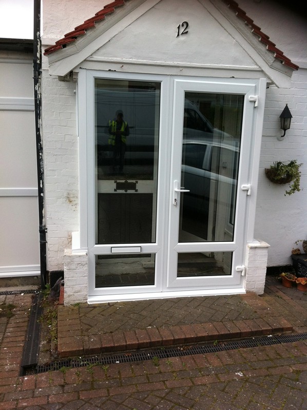 uPVC French doors fitted as front entrance in West Brompton